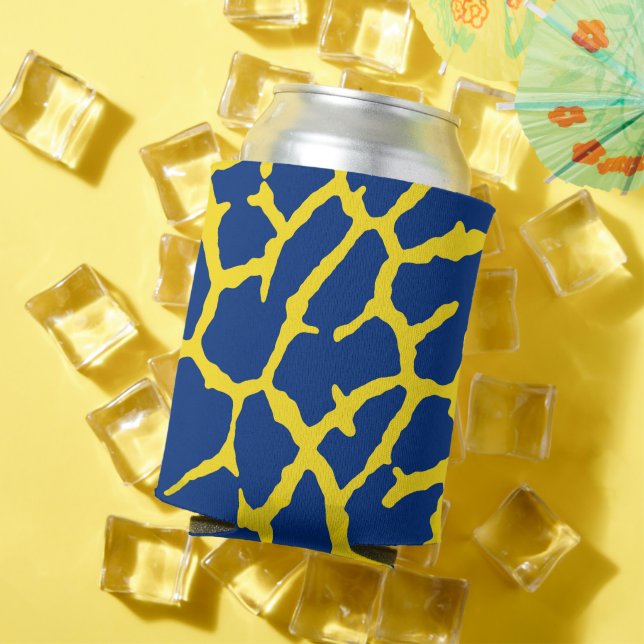 Giraffe Print Navy Yellow Dosenkühler (In Situ Sommer)
