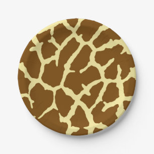 Giraffe Print Pappteller