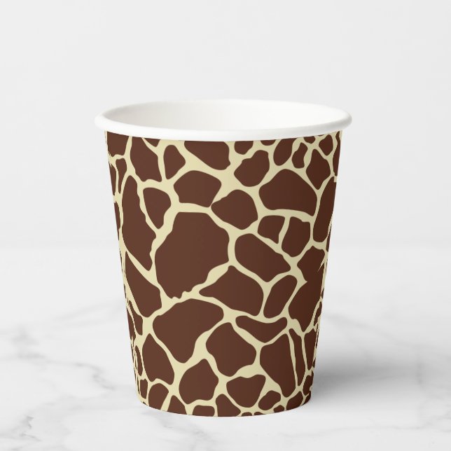 Giraffe Print Party Pappbecher (Vorderseite)