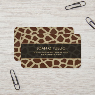 Giraffe Print Pattern Visitenkarte