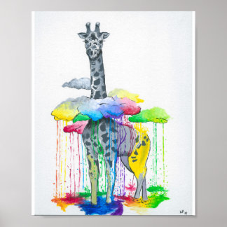 Giraffe Print Poster