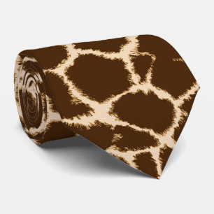 Giraffe Print Silk Krawatte