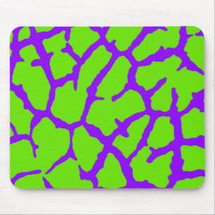 Giraffe Print Violet Green Mousepad