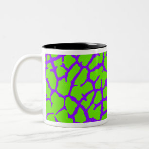 Giraffe Print Violet Green Zweifarbige Tasse