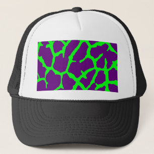 Giraffe Print Wine Limon Truckerkappe