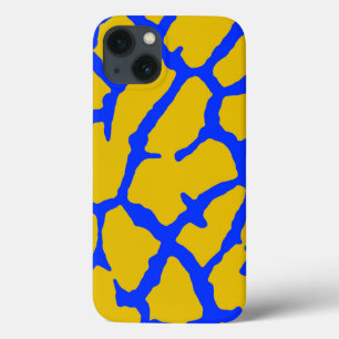 Giraffe Print Yellow Blue Case-Mate iPhone Hülle