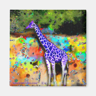 Giraffe Purple Magnet psychédélique