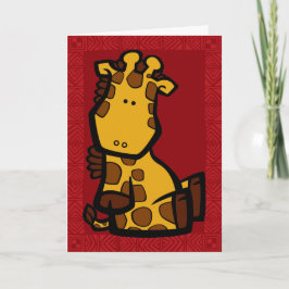 Giraffe Puzzle - Grußkarte für Wildtiere Karte