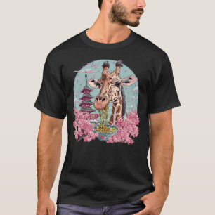 Giraffe Ramen Japanische Nudeln Pagoden-Turm T-Shirt