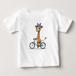 Giraffe Reiten mit dem Fahrrad - HandGezeichnet St Baby T-shirt