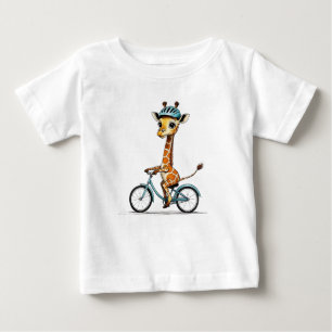 Giraffe Reiten mit dem Fahrrad - HandGezeichnet St Baby T-shirt