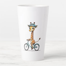 Giraffe Reiten mit dem Fahrrad - HandGezeichnet St Milchtasse