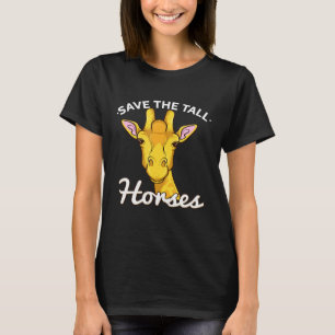 Giraffe Rettete den Zoowart für große Pferde T-Shirt