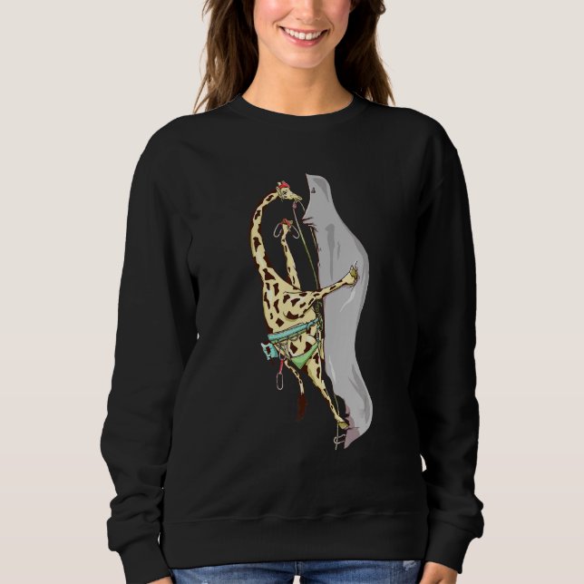 Giraffe Rock Climbing Sweatshirt (Vorderseite)