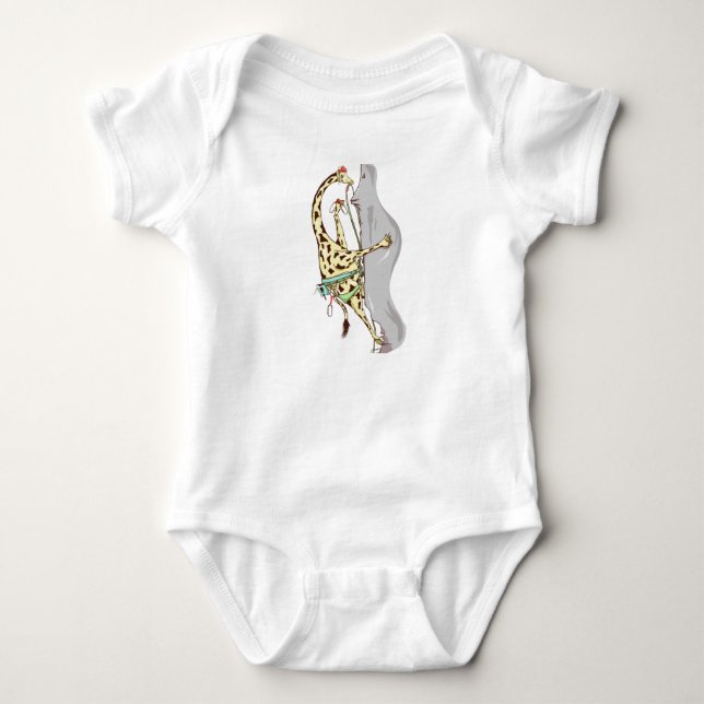 Giraffe Rock Klettern Baby Strampler (Vorderseite)