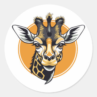 GIRAFFE RUNDER AUFKLEBER