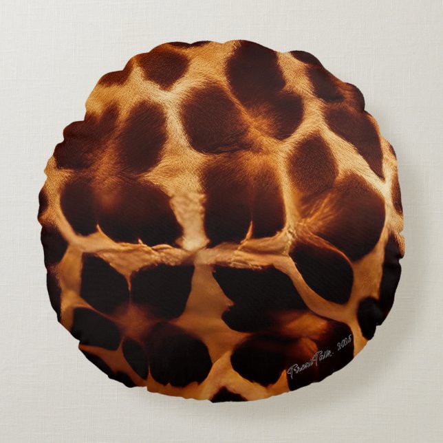 Giraffe Rundes Kissen (Vorderseite)