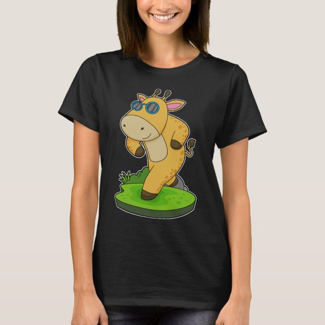 Giraffe Running Glasses T-Shirt (Vorderseite)