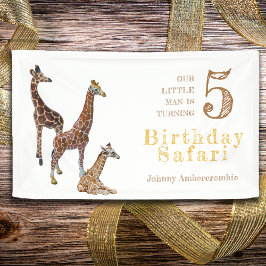 Giraffe Safari Geburtstagsparty Banner