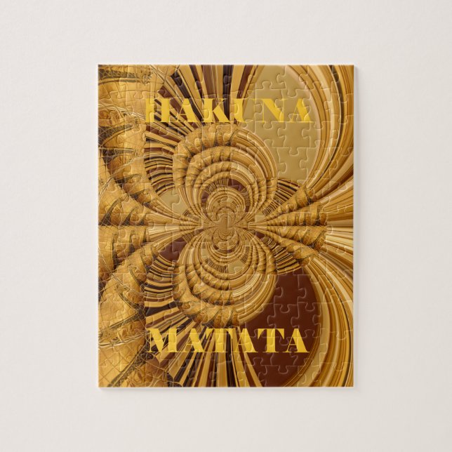 Giraffe Safari Hakuna Matata gewoben Souvenirkunst (Vertikal)