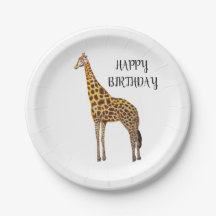 Giraffe Safari Happy Birthday Party Tellers