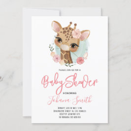 Giraffe Safari Niedlich Baby Shower Einladung