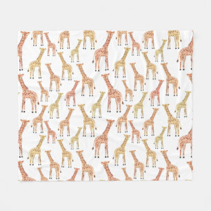Giraffe Safari Print Fleecedecke