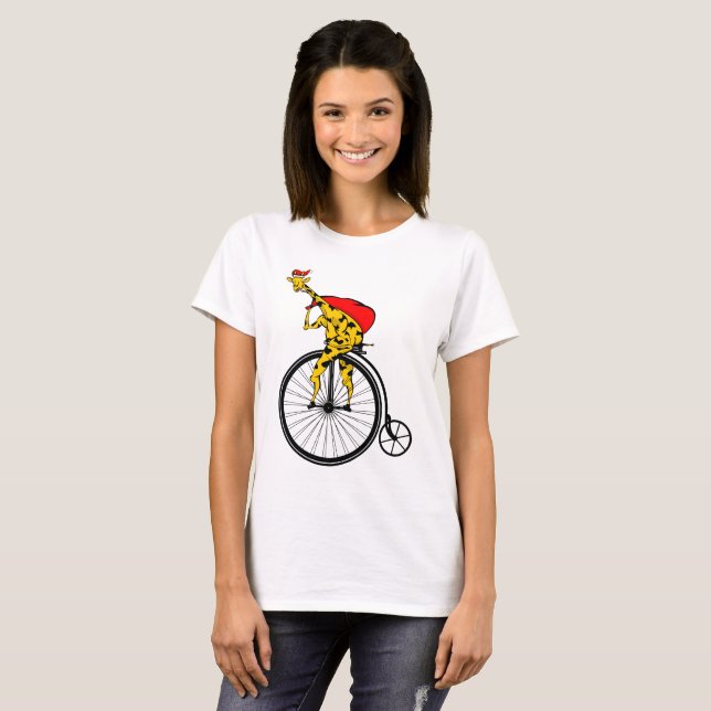 Giraffe Santa Claus Christmas T-Shirt (Vorne ganz)