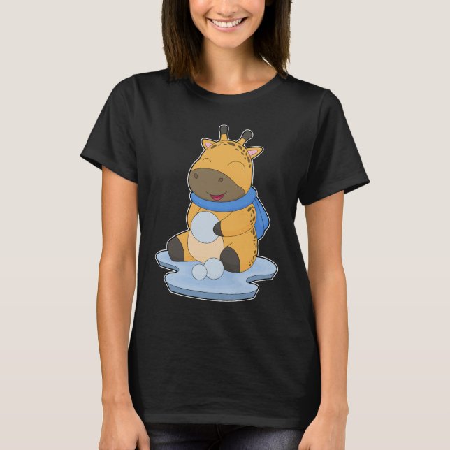 Giraffe Schneeball T-Shirt (Vorderseite)