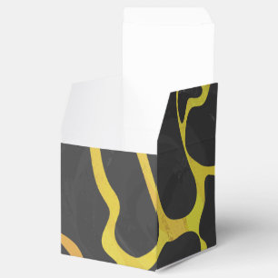 Giraffe, Schwarz und Gelb Geschenkschachtel