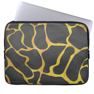 Giraffe, Schwarz und Gelb Laptopschutzhülle