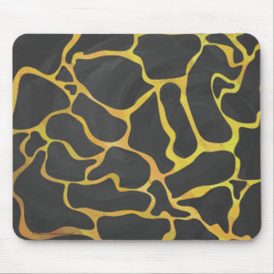 Giraffe, Schwarz und Gelb Mousepad
