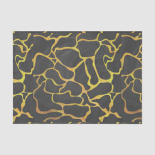 Giraffe, Schwarz und Gelb Seidenpapier
