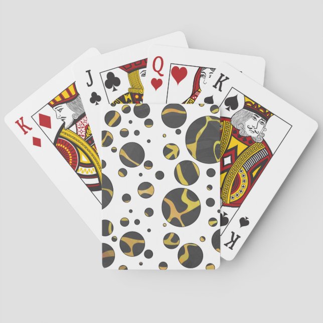 Giraffe, Schwarz und Gelb Spielkarten (Rückseite)