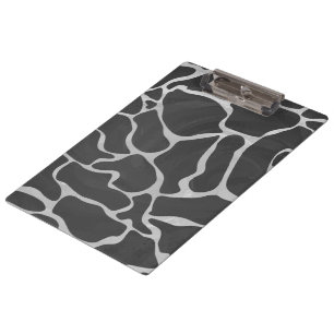 Giraffe Schwarz und Light Gray Print Klemmbrett