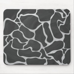 Giraffe Schwarz und Light Gray Print Mousepad