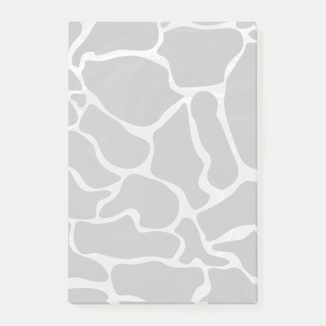 Giraffe Schwarz und Light Gray Print Post-it Klebezettel (Vorderseite)