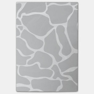Giraffe Schwarz und Light Gray Print Post-it Klebezettel