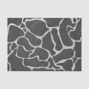 Giraffe Schwarz und Light Gray Print Seidenpapier