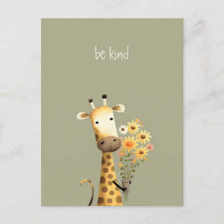 Giraffe - Sei freundlich Postkarte