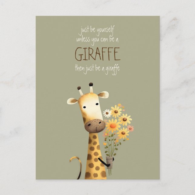 Giraffe - Seien Sie lustig Postkarte (Vorderseite)