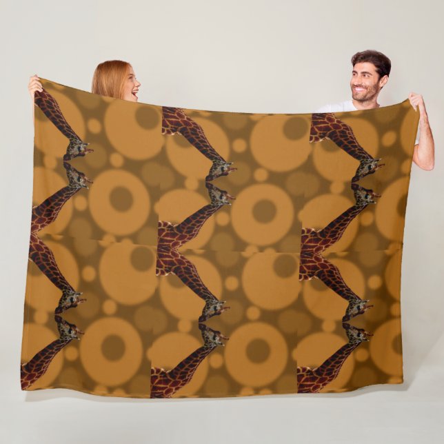 Giraffe Selbstreflexion, Fleecedecke (Beispiel)