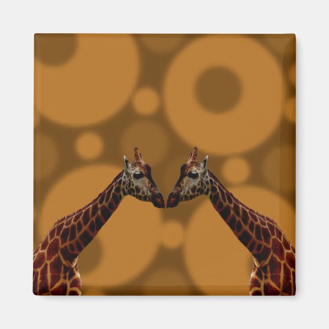 Giraffe Selbstreflexion, Magnet (Vorne)