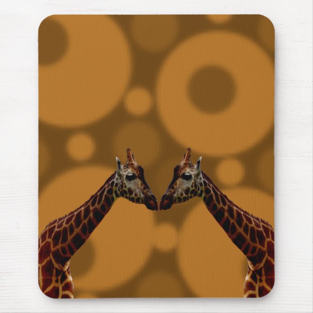 Giraffe Selbstreflexion, Mousepad (Vorne)