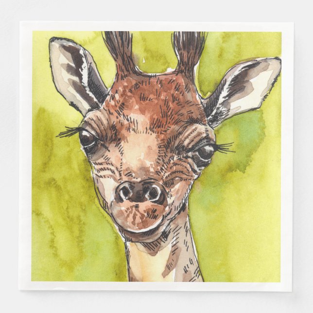 Giraffe Serviette (Vorderseite)