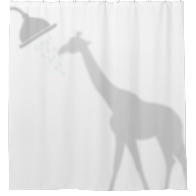 Giraffe Shadow Silhouette Shadow Buddies in Dusche Duschvorhang (Vorderseite)