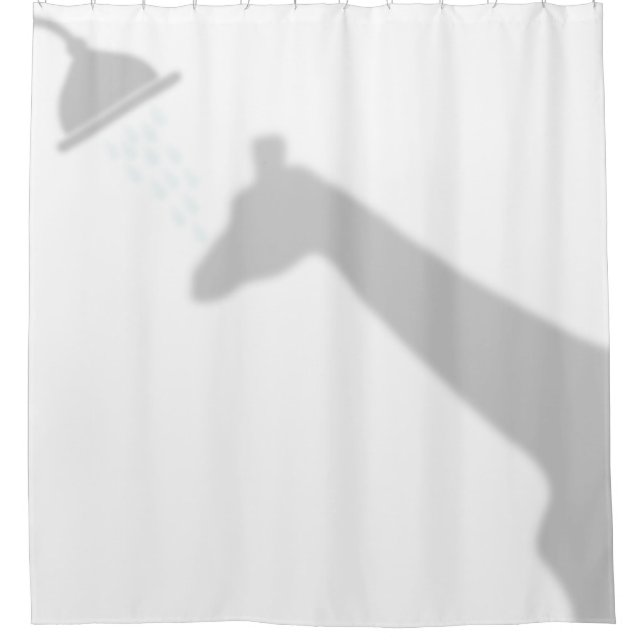 Giraffe Shadow Silhouette Shadow Buddies in Dusche Duschvorhang (Vorderseite)