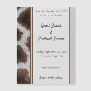 Giraffe Sighting Magnetic Enregistrer la carte Dat