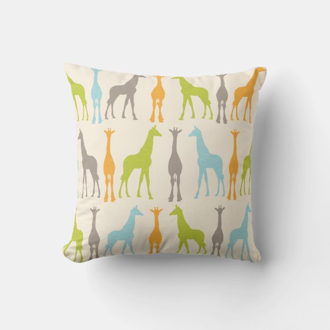 Giraffe Silhouette Kinderzimmer Kissen (Vorderseite)