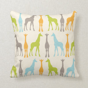 Giraffe Silhouette Kinderzimmer Kissen
